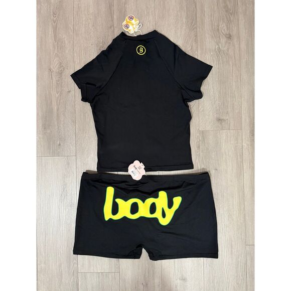 BODY X LATTO Set – Top 2X, Bottoms 4X BRAND NEW (YELLOW, BLACK) - Picture 2 of 2